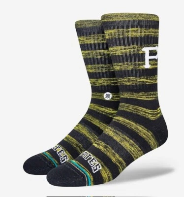 Stance MLB Baseball Pittsburgh Pirates Twist Crew Socks Men's Large 9-13 NWT - Image 1 of 3