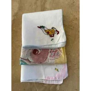 Lot of 3 Vintage Children’s Handkerchiefs - Picture 1 of 3