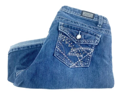 Earl Jean Women Size 10 (32” Waist) Bermuda Cuffed Denim Shorts 8” Inseam GUC - Image 1 of 4