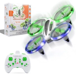 Sharper Image 2.4Ghz RC Glow Up Stunt Drone w/Green and Blue LED Lights - Picture 1 of 3