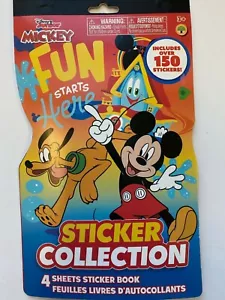 Disney Mickey Mouse Sticker Book (4 Sheets) Party Favors Teacher Supply - Picture 1 of 5