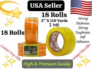 18 Rolle 2 Mil x 2" x 110 Yards starker Karton Versiegelung Verpackungsband Karton Versand - Bild 1 von 8