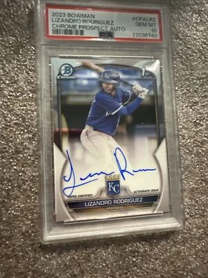 2023 Bowman Chrome Prospect Lizandro Rodriguez Auto RC #CPA-LRZ PSA 10 Royals - Image 1 of 4