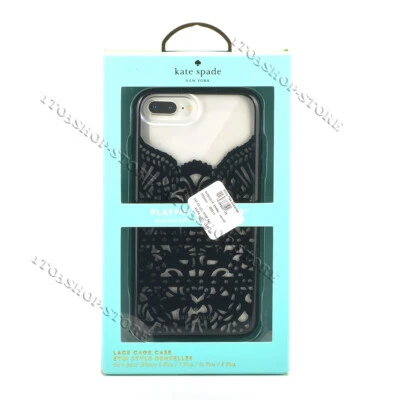Kate Spade Shell Snap Lace Cage Case for iPhone 7 Plus iPhone 8 Plus Black Clear - Image 1 of 4