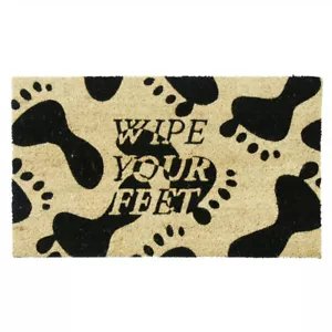 Rubber-Cal "Wipe Your Feet, Please" Coir Mat, 18 x 30-Inch - Picture 1 of 5