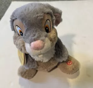 Peluche parlante Walt Disney Bambi Thumpin Thumper 10,5 pollici & & & - Foto 1 di 3