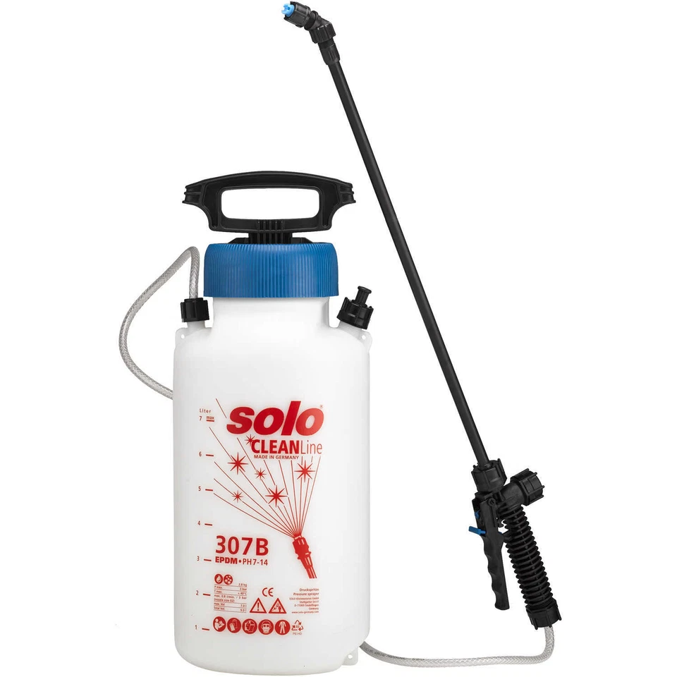 SOLO 307-B 2-Gallon CLEANLine Handheld Sprayer W/EPDM Seals PH 7-14 and O-Rings
