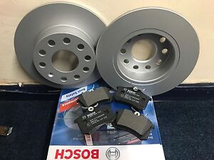 AUDI A3 MK2 8P 2003-2009 FRONT PAIR BRAKE DISCS AND PADS **OEM BOSCH QUALITY**