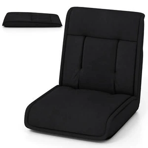 Folding Floor Chair Convertible Lazy Sofa Chair with Adjustable Backrest - Picture 1 of 10