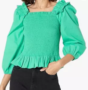 NEW The Drop Women's Marisol Long-Sleeve Ruffle Smocked Top Size 3X - Picture 1 of 1