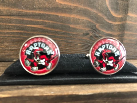 New CUFFLINKS for formal shirt - TORONTO RAPTORS Basketball Logo Cuff Links Set Cover