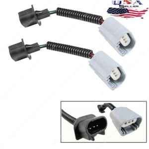 2X H13 9008 Extension Wiring Harness Socket Connectors For Headlights Fog Lights - Bild 1 von 6