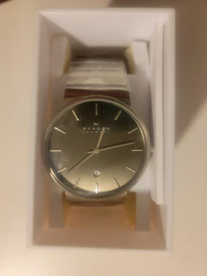 Мужские часы Skagen Ancher SKW6109 серые сетка нержавеющая сталь аналоговый циферблат - Изображение 1 из 2