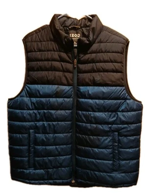 Chaleco acolchado IZOD Advantage Performance para hombre talla XL negro azul deportivo al aire libre Foto 1 de 4