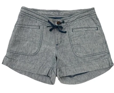 Pantalones cortos para mujer The North Face mezcla de lino a rayas talla 6 Foto 1 de 4