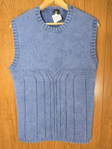 Vintage 90er Versace Jeans Couture Strickweste blau - ärmellos Gr. L - Bild 1 von 5