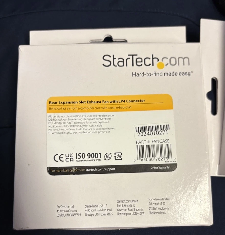 StarTech Rear Expansion Slot Exhaust Fan with LP4 Connector - Image 1 of 1