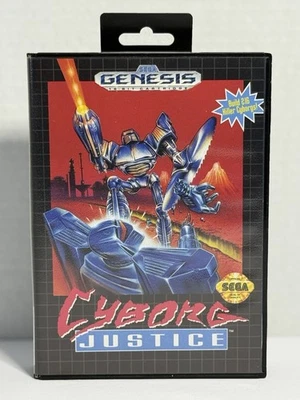 Cyborg Justice (Sega Genesis, 1993) Complete CIB w/Hang Tab - Image 1 of 4
