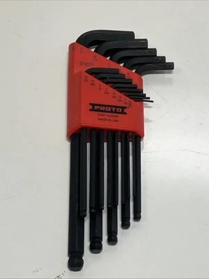 Proto J4995 13 Piece Carbon Steel Hex Key Set, L-Key Ball End, 0.05" to 3/8" - Image 1 of 2