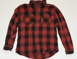Harley-Davidison Flannel Shirt Mens Large Button Red Black Plaid HD - Picture 1 of 5