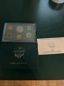 1991 Denver Mint Coinage, Uncirculated Bank Set! OGP COA! ENN Coins - Picture 1 of 1