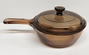 Corning Ware Visions Amber Kochgeschirr 0,5 L Liter Kochtopf Topf & Deckel Kostenloser Versand - Bild 1 von 17