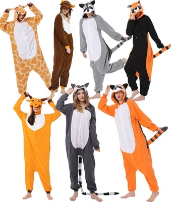 Kigurumi Combinaison Pyjama Adulte Dessin Animé Pyjama Cosplay Halloween Fête Costume - Photo 1/4