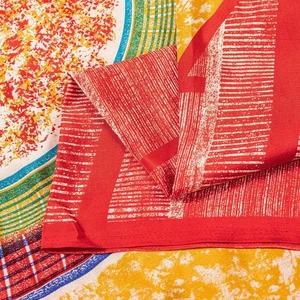 Sanskriti Vintage Sarees Craft Supplies Red Floral Print 5+Yd Moss Crepe Sari  - Picture 1 of 12