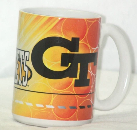 Vintage Georgia Tech Yellow Jackets Mug Ceramic Coffee Cup Cover