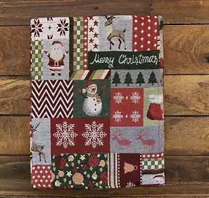 Pack of 6 Christmas Placemat Cotton Polyester Festive Table Mat Reindeer Snowman - Picture 1 of 3