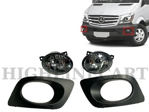 For 2014-2018 Sprinter Driver Passenger Left Right Front Fog Light W Cover Set - Picture 1 of 8