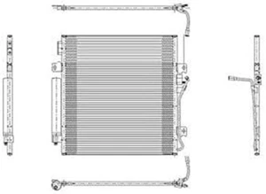 A/C Condenser with Transmission Oil Cooler for 2008-2012 Jeep Liberty 3.7L V6 Au - Picture 1 of 2