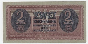 Germania 2 Reichsmark ND 1942 Pick M37 VF+ banconota circolata WEHRMACHT - Foto 1 di 2