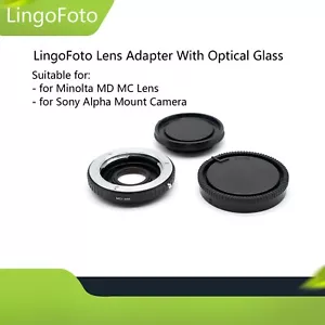 Lens Adapter for Minolta MD MC Lens to Sony Alpha Mount Camera (MD-MA) + Glass - Picture 1 of 9
