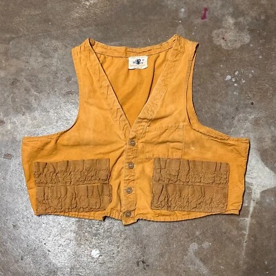 Chaleco de tiro de ropa de caza de ovejas negro de los años 60 de colección ropa de trabajo de los años 50 M Foto 1 de 4