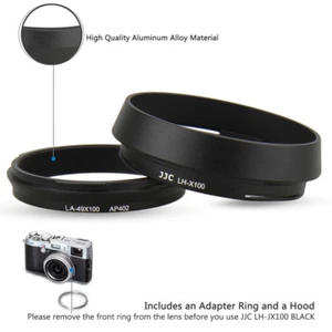 Metal Lens Hood&Adapter Ring for Fujifilm X100VI X100V X100S X100F as AR-X100 - Picture 1 of 7