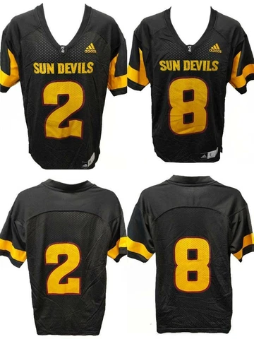 New Arizona State Sun Devils #2 / #8 MENS Sizes S-M-L-XL-2XL Black Adidas Jersey Cover