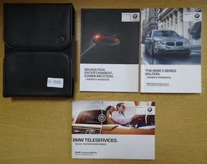 GENUINE BMW 5 SERIES SALOON F10 2013-2017 HANDBOOK OWNERS WALLET PACK E-948 - Picture 1 of 4