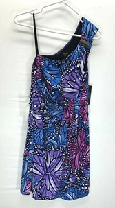 Laundry by Shelli Segal buntes One-Shoulder-Kleid neu mit Etikett - Bild 1 von 5