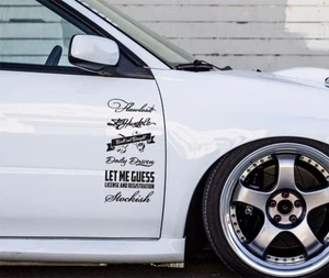6in1 Set JDM Bomb Daily Lowered Stance Style Car Window Vinyl Sticker Decal #1 - Picture 1 of 3