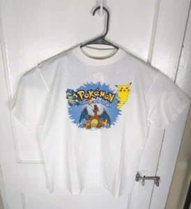 NEW Vintage Nintendo 1999 Pokemon Tshirt Charizard Pikachu Youth XL Winterland - Picture 1 of 8