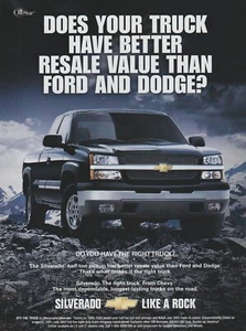 2004 Chevy Silverado - "Better Resale Value" - Chevrolet Pickup - Print Ad Photo - Bild 1 von 1