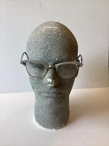ART-CRAFT USA LADIES CATS EYE GLASSES 1950'S."ALUMINUM FRAME ALUM 44 5 1/2 - Picture 1 of 8