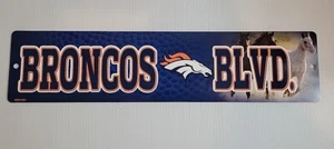 Denver Broncos Sign 4"x16" Plastic Material - Picture 1 of 3