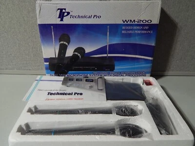 Sistema de Micrófono Inalámbrico Profesional Technical Pro (WM-200) - Nuevo Caja Abierta Foto 1 de 4