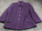 The Works Saks Fifth Avenue Petites Womens Wool Cashmere Coat Size S Purple Nwot