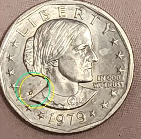 1979-P Susan B Anthony Liberty $1- One Dollar Coin Circulated Cover