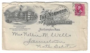 1894 Norwood Summer Resort Geo. H. Farrar Advertising Cover - Northampton, MA - Picture 1 of 2