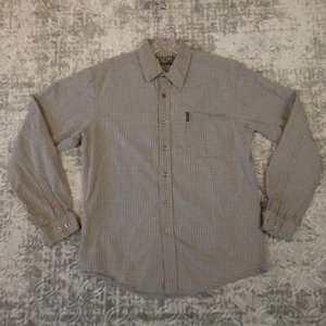 Camisa Cinch Adulto Mediana Gris A Cuadros Calce Moderno Mezcla de Algodón Occidental Para Hombres - Imagen 1 de 8