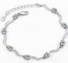 Bracelet bracelet bracelet bracelet mode exquise blanc argent bambou cristal strass